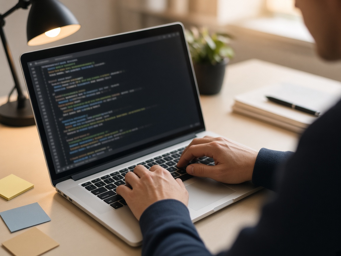 Workflow hybride : l’humain valide et oriente, l’IA accélère l’exécution du code.