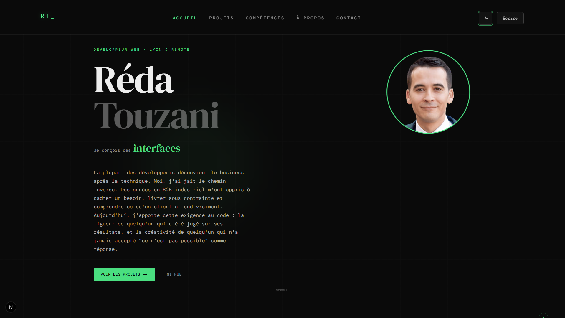 Vignette média du projet Portfolio pro — Développeur Web