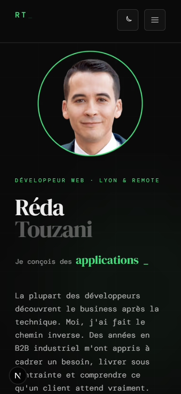 Vignette média du projet Portfolio pro — Développeur Web
