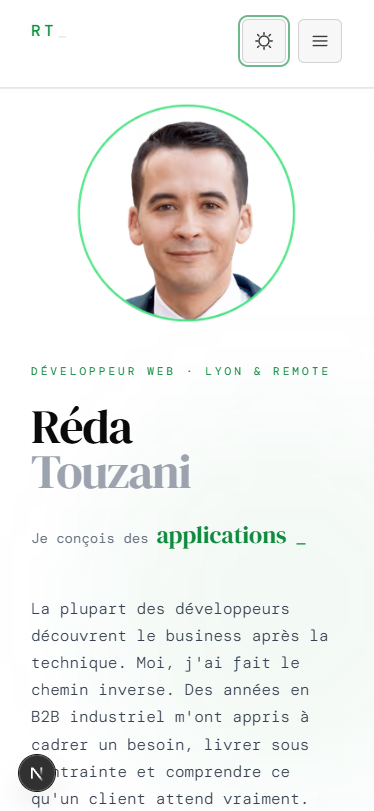 Vignette média du projet Portfolio pro — Développeur Web